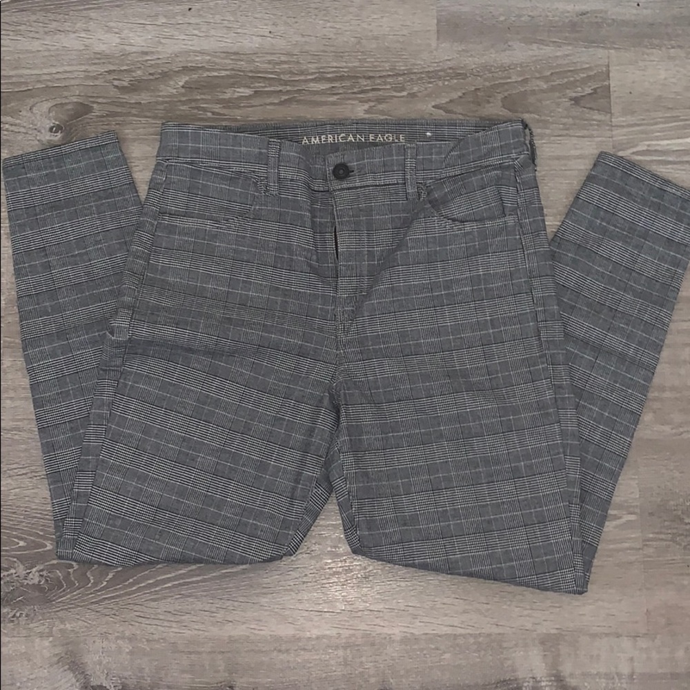 Plaid American Eagle Super Stretch Pants